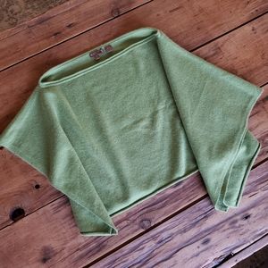 Cris Cashmere Poncho Light Sage Green Women's
